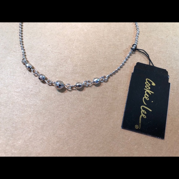 SIGNED Cookie Lee Silver Tone Anklet BRAND NEW - Picture 2 of 6